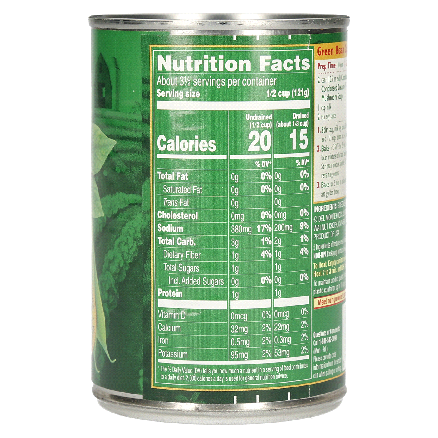slide 2 of 2, Del Monte Blue Lake Cut Green Beans 14.5 oz Can, 14.5 oz