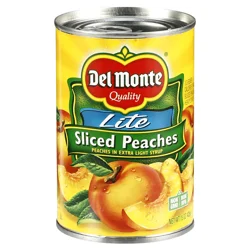 Del Monte Lite Yellow Cling Sliced Peaches in Extra Light Syrup, 15 oz Can
