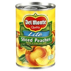 Del Monte Lite Yellow Cling Sliced Peaches in Extra Light Syrup, 15 oz Can