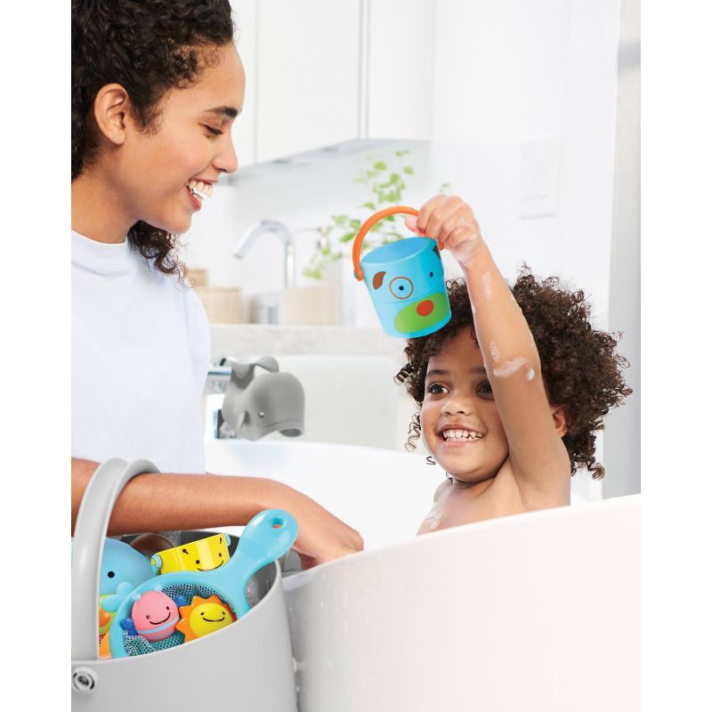 slide 5 of 6, Skip Hop Stack Pour Buckets Bath Toy - 5pc, 5 ct