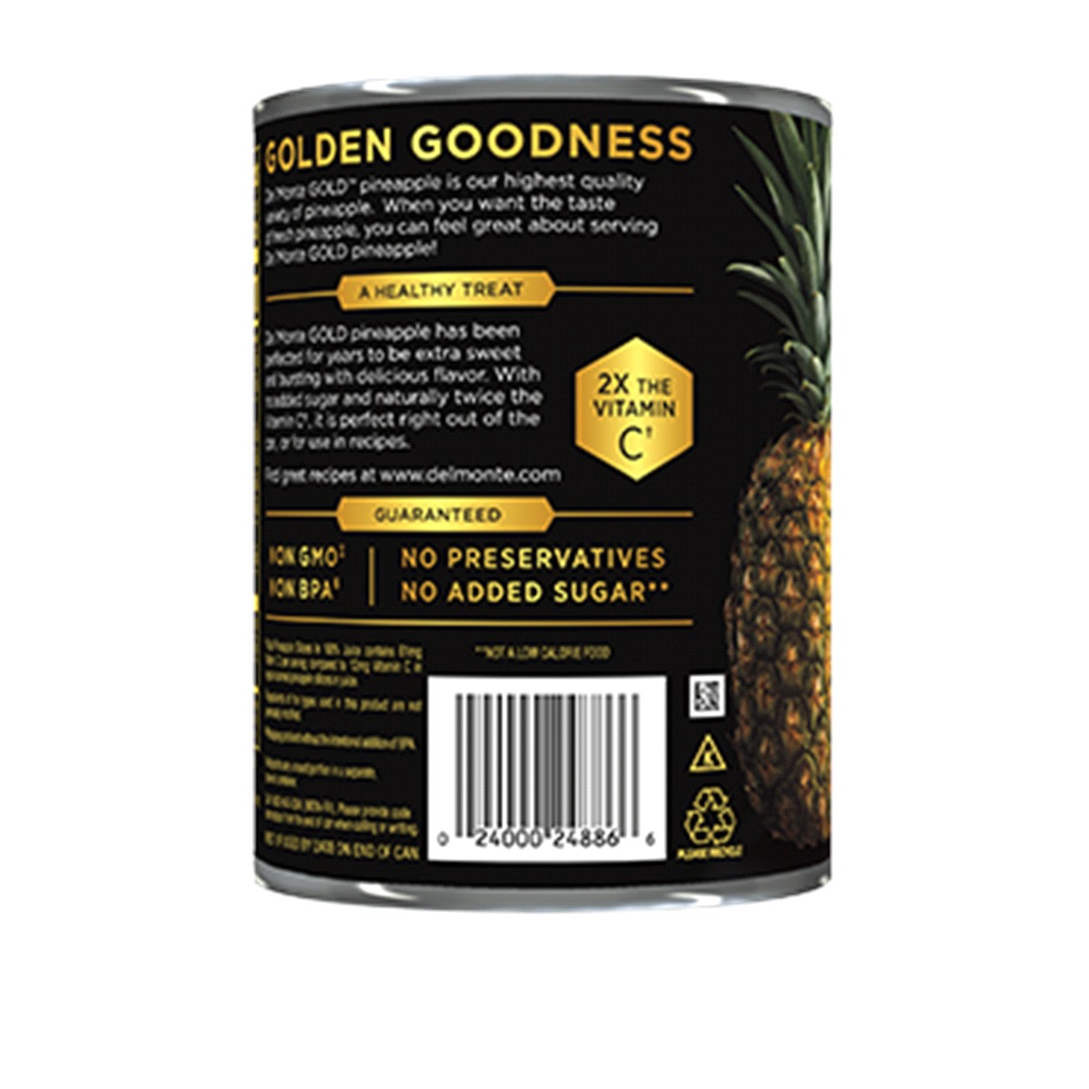 slide 2 of 2, Del Monte Deluxe Gold Pineapple Slices in 100% Pineapple Juice, 20 oz Can, 20 oz