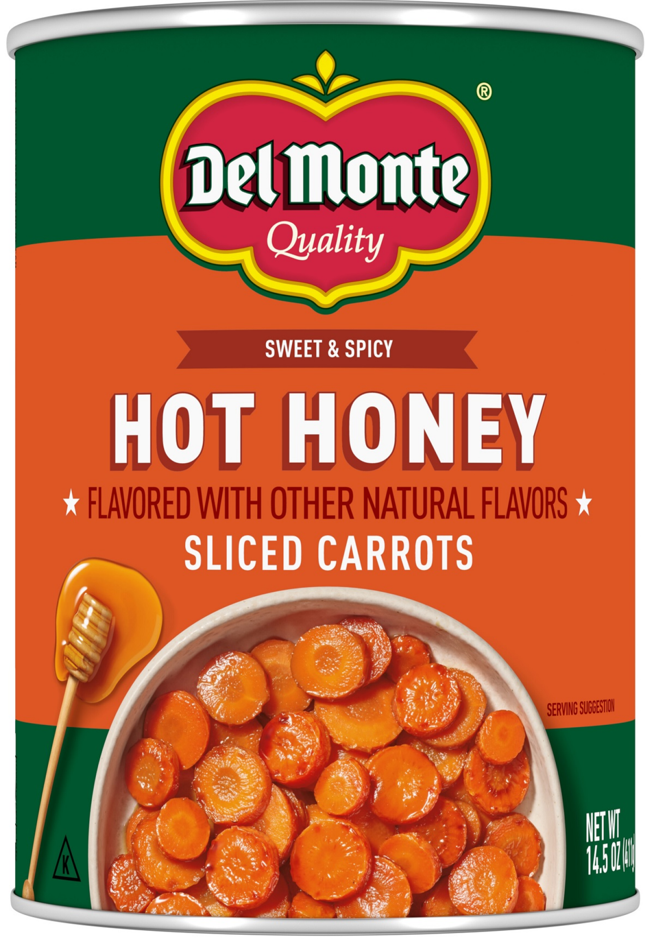 slide 1 of 1, Del Monte Sliced Hot Honey Carrots 14.5 oz, 14.5 oz