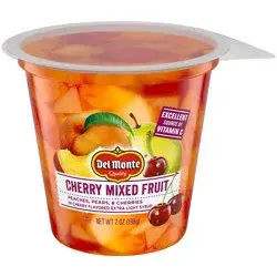 Del Monte Cherry Mixed Fruit Cup Snacks, 7 oz