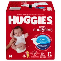 Huggies Little Snugglers Baby Diapers, Size Newborn (up to 10 lbs), 84 Ct