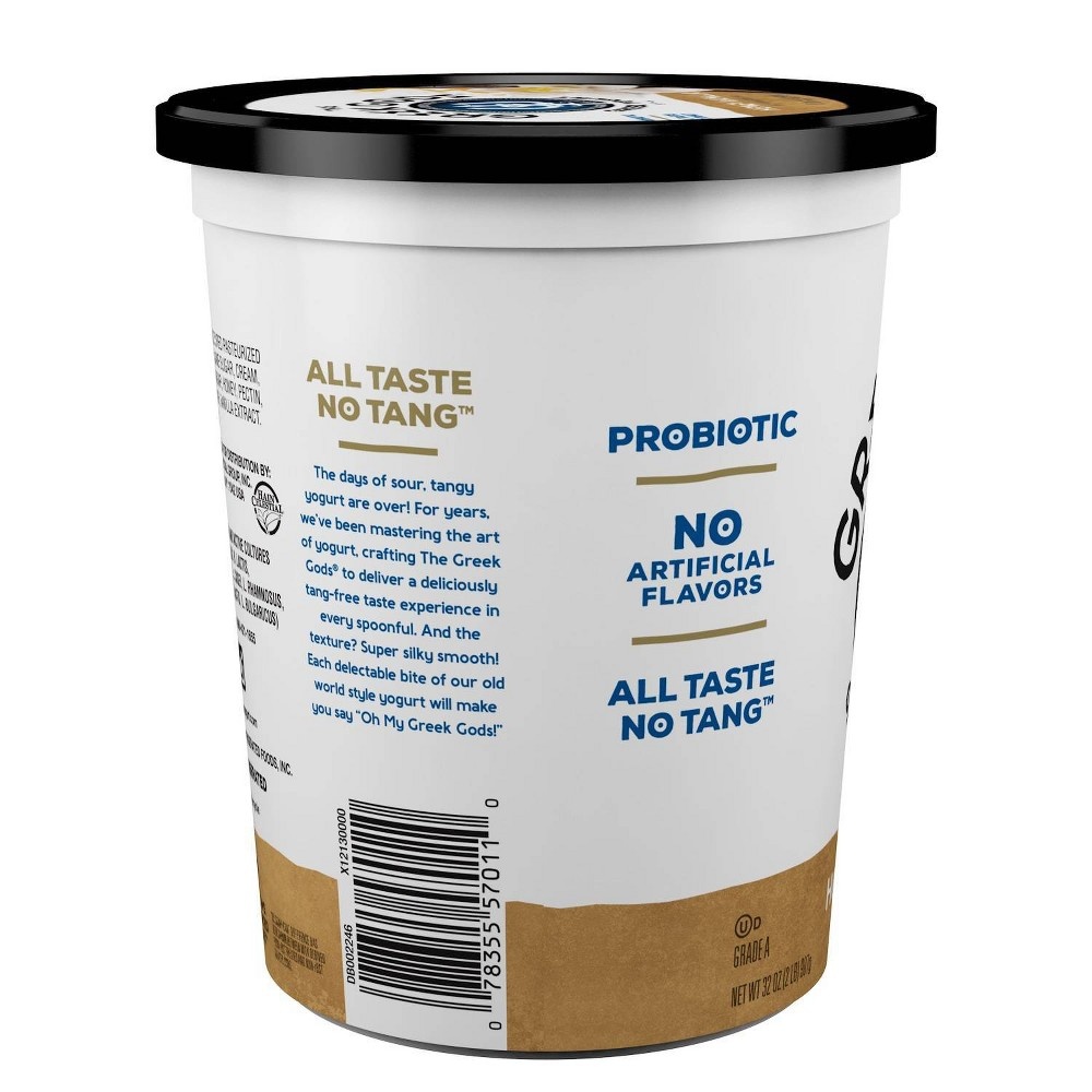 slide 3 of 3, The Greek Gods Honey Vanilla Greek Yogurt, 32 oz