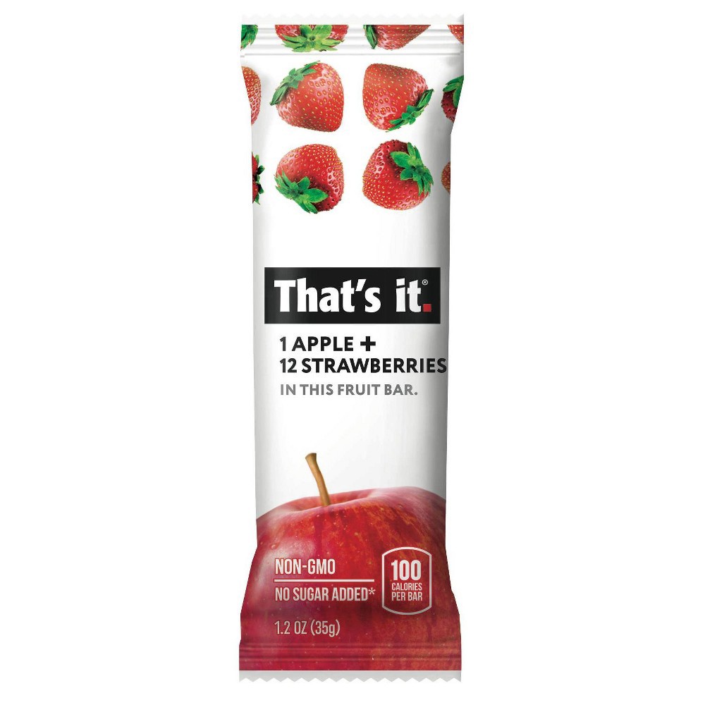 slide 2 of 3, That's It. Apple And Strawberry Nutrition Bar, 5 ct; 6 oz