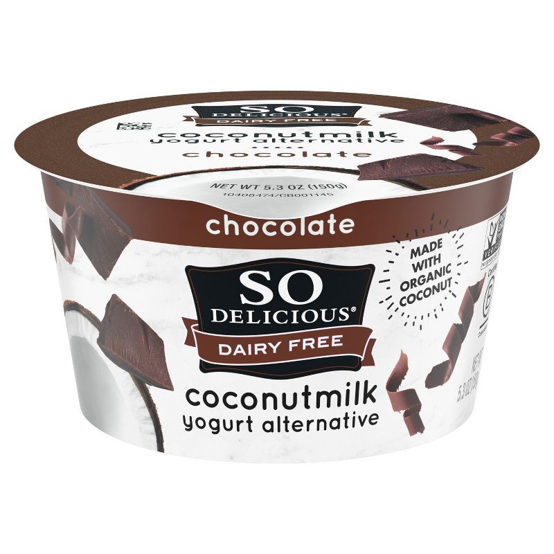 slide 3 of 7, So Delicious Dairy Free Chocolate Coconut Milk Yogurt - 5.3oz Cup, 5.3 oz