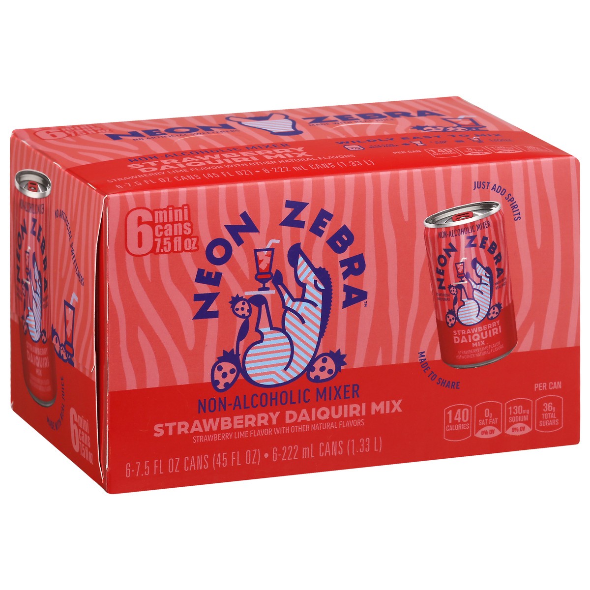 Neon Zebra Strawberry Daiquiri Mix Strawberry Lime 45 oz 45 oz Shipt