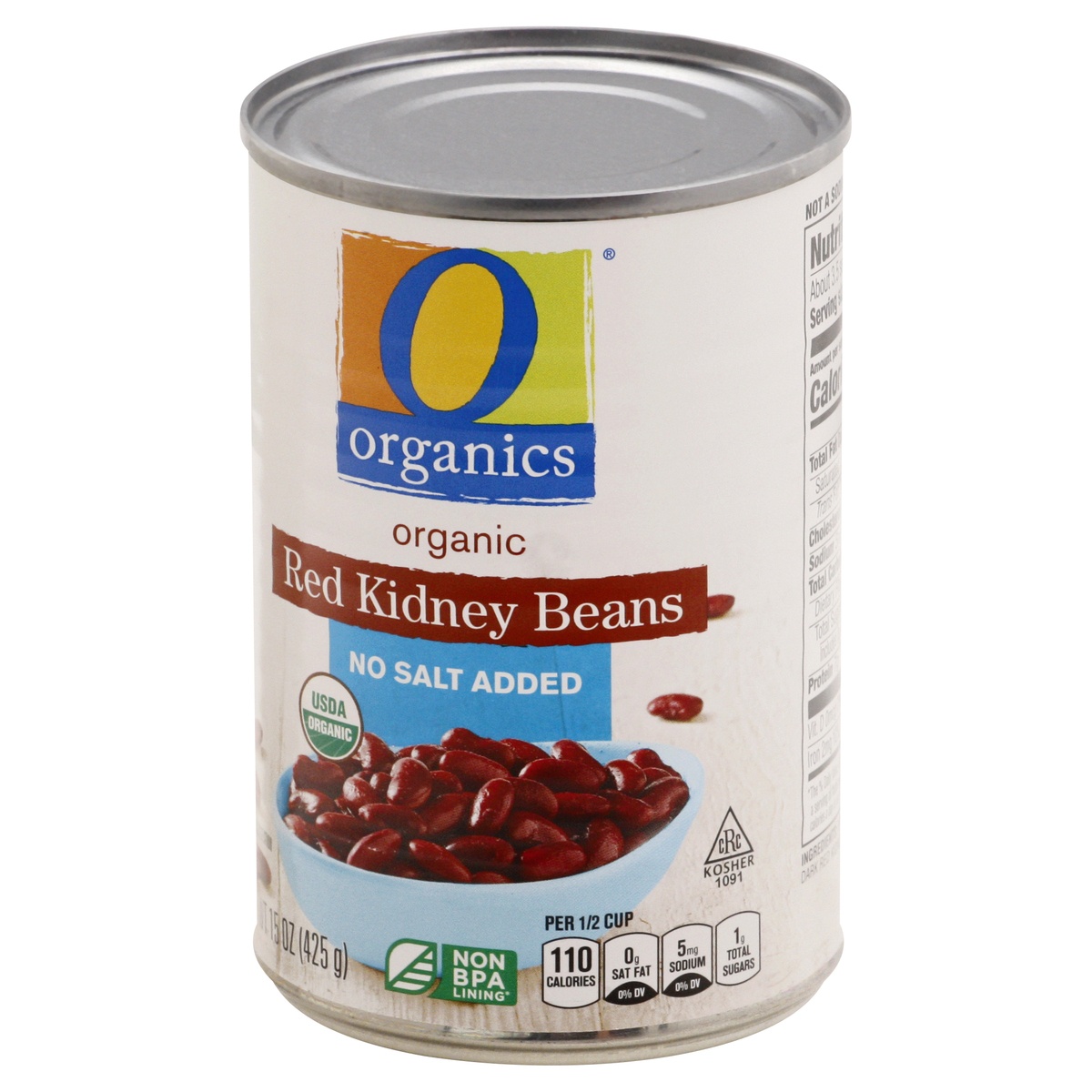 slide 5 of 9, O Organics O Orgnc Beans Red Kidney No Salt Added, 15 oz