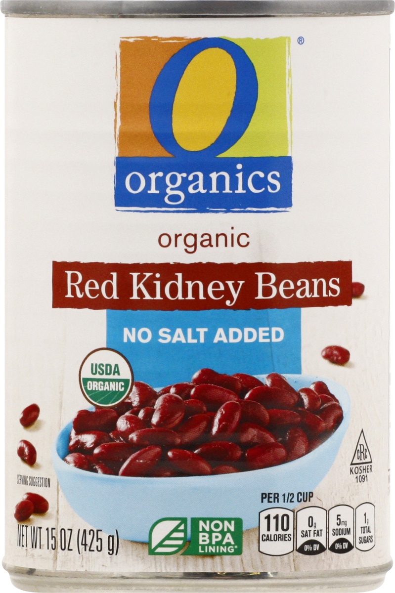 slide 8 of 9, O Organics O Orgnc Beans Red Kidney No Salt Added, 15 oz
