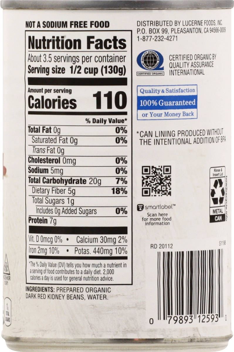 slide 2 of 9, O Organics O Orgnc Beans Red Kidney No Salt Added, 15 oz