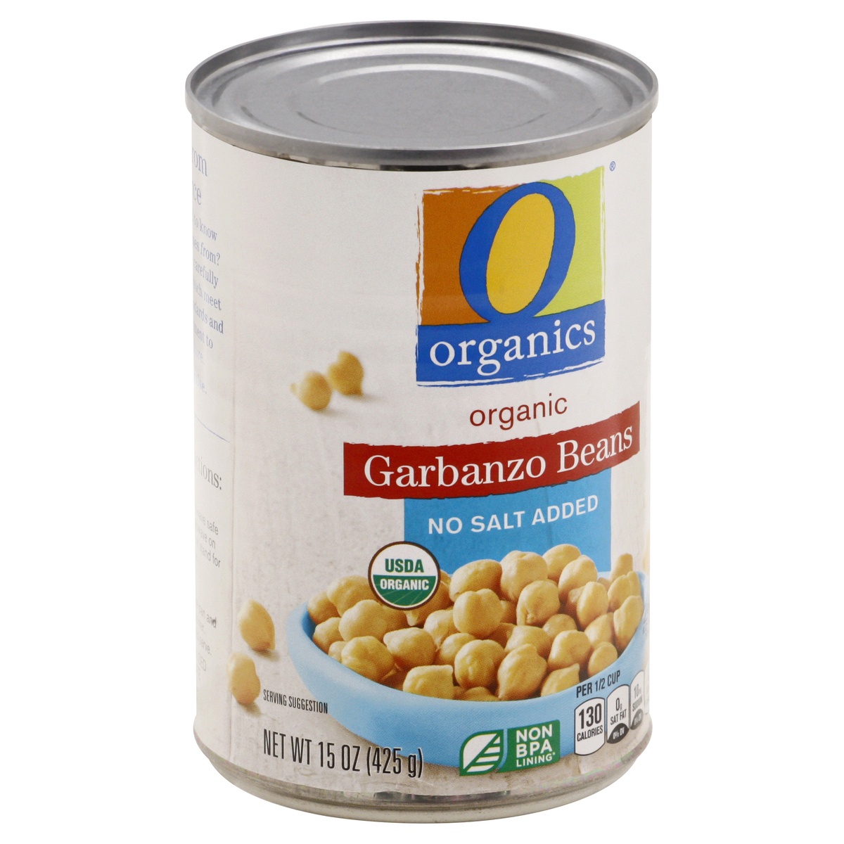 slide 4 of 9, O Organics O Orgnc Beans Garbanzo No Salt Added, 15 oz