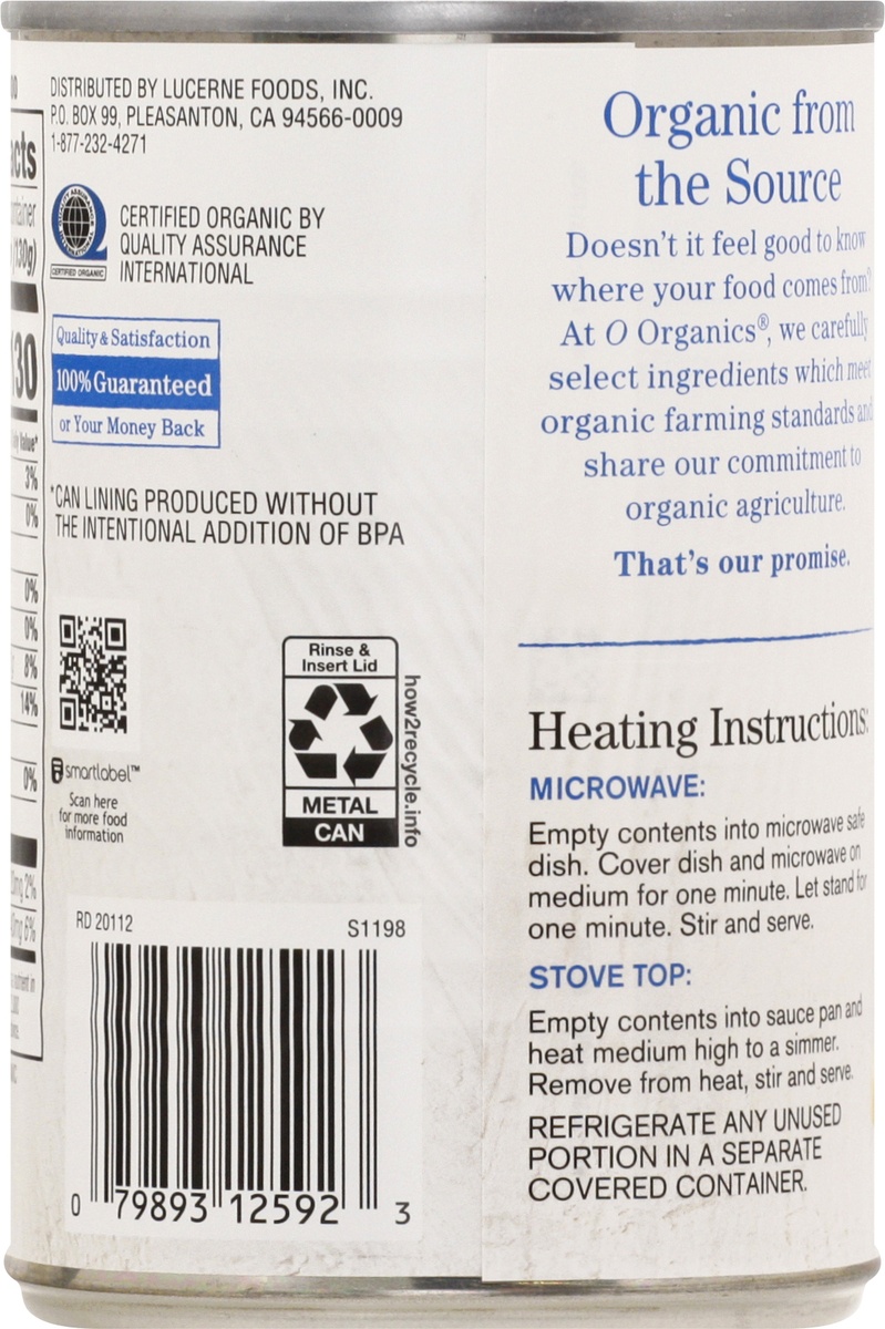 slide 6 of 9, O Organics O Orgnc Beans Garbanzo No Salt Added, 15 oz