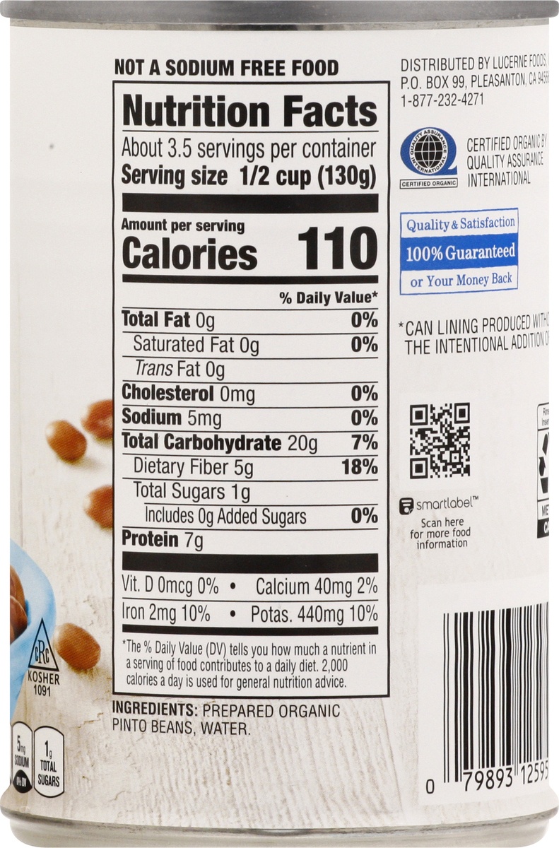 slide 8 of 9, O Organics O Orgnc Beans Pinto No Salt Added, 1 ct