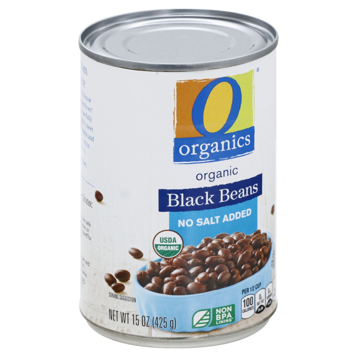 slide 7 of 9, O Organics O Orgnc Beans Black No Salt Added, 15 oz