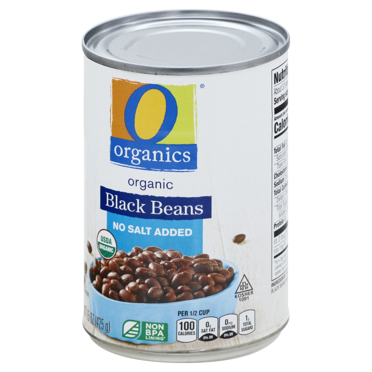 slide 4 of 9, O Organics O Orgnc Beans Black No Salt Added, 15 oz
