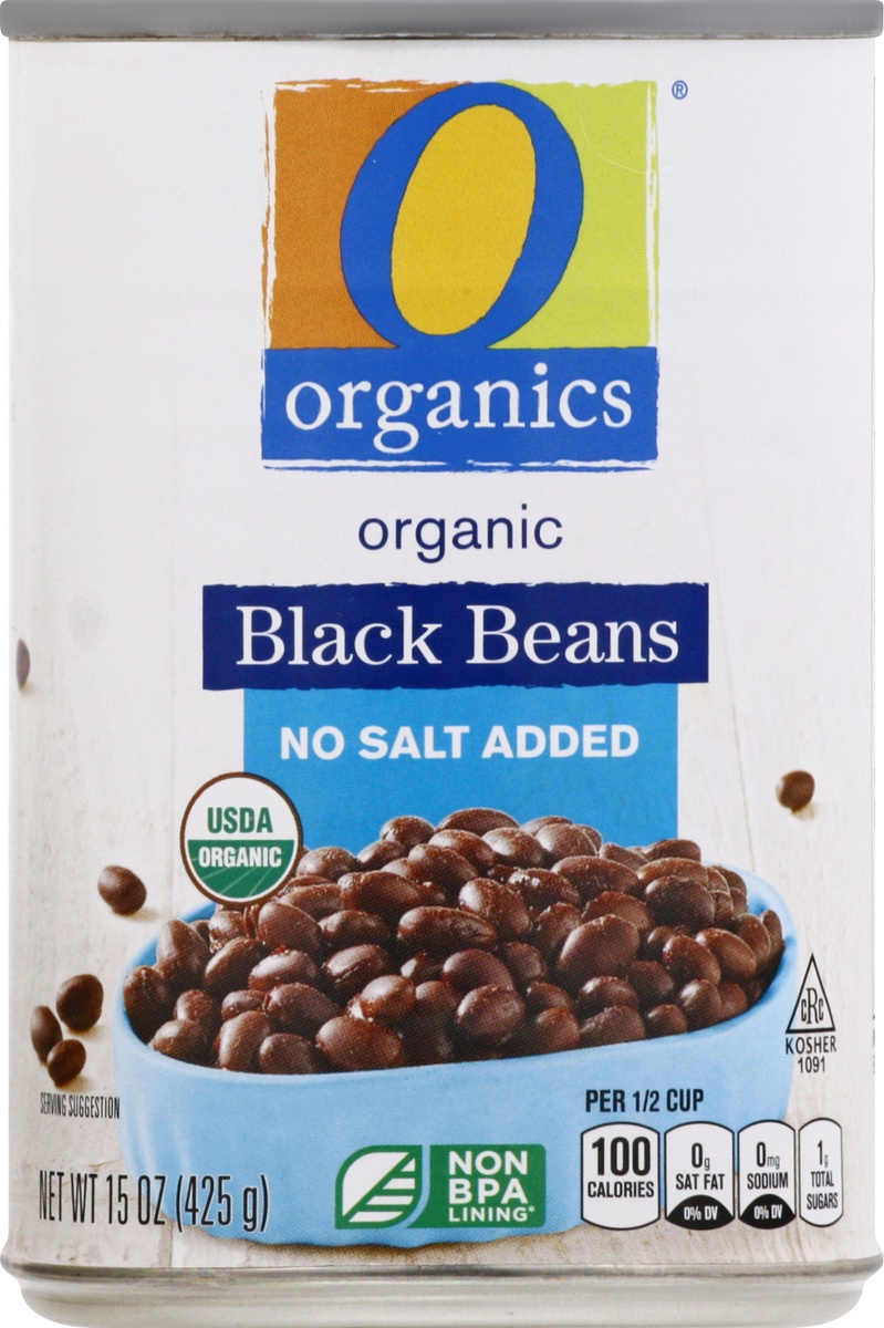 slide 9 of 9, O Organics O Orgnc Beans Black No Salt Added, 15 oz