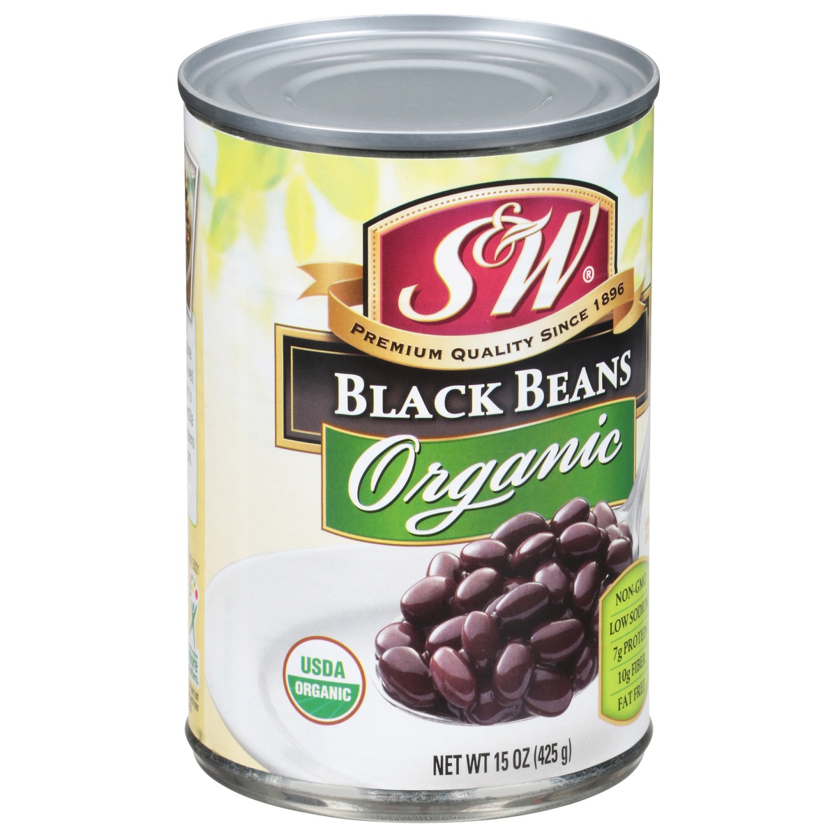 slide 2 of 9, S&W Organic Black Beans 15 oz, 