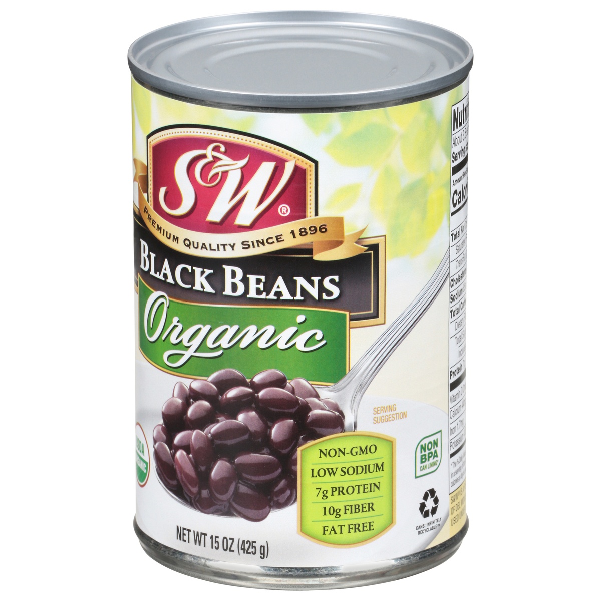 slide 3 of 9, S&W Organic Black Beans 15 oz, 
