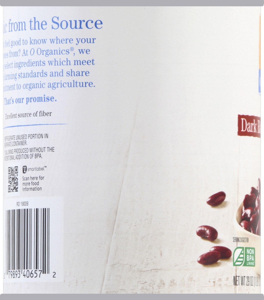 slide 5 of 7, O Organics Beans Kidney Red, 29 oz