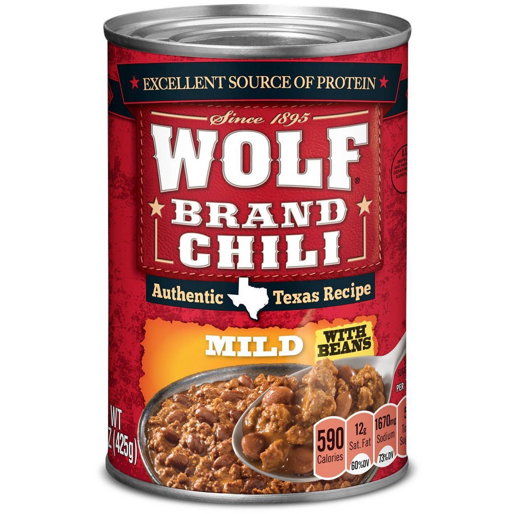 slide 2 of 5, Wolf Brand Mild Chili with Beans - 15z, 1 ct