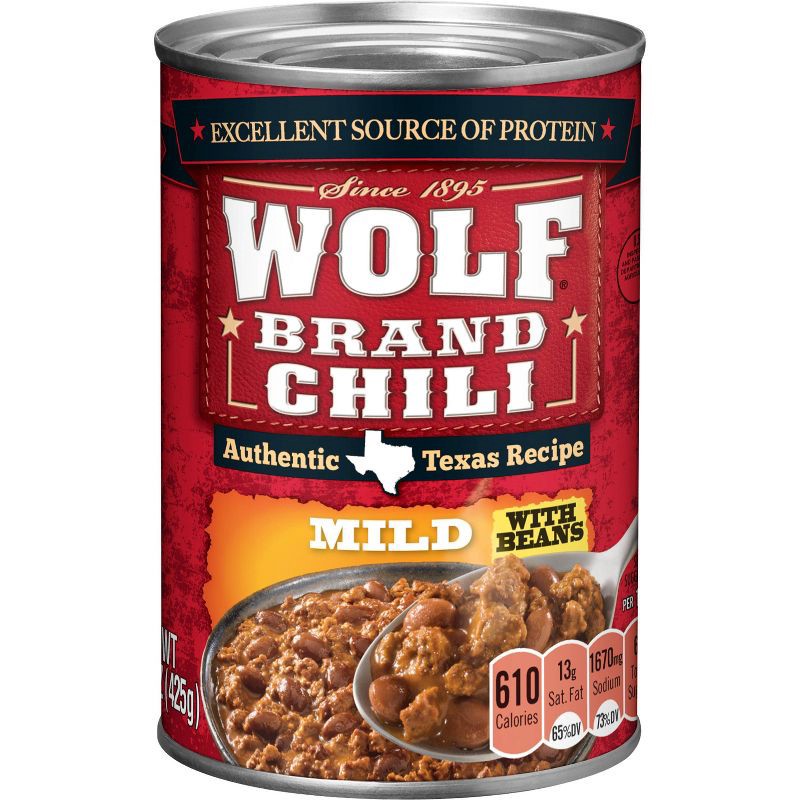 slide 1 of 1, Wolf Brand Mild Chili with Beans - 15z, 1 ct