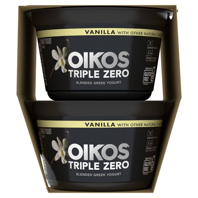 slide 13 of 16, Oikos Triple Zero Vanilla Greek Yogurt - 4ct/5.3oz Cups, 4 ct; 5.3 oz