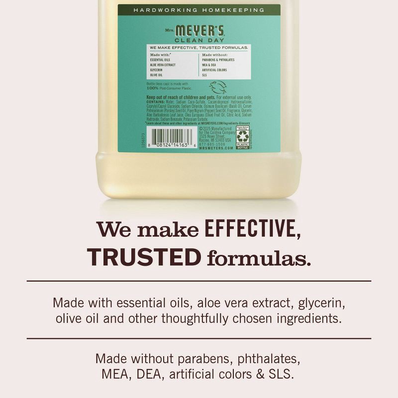 slide 5 of 9, Mrs. Meyer's Clean Day Basil Scented Liquid Hand Soap Refill - 33 fl oz, 33 fl oz