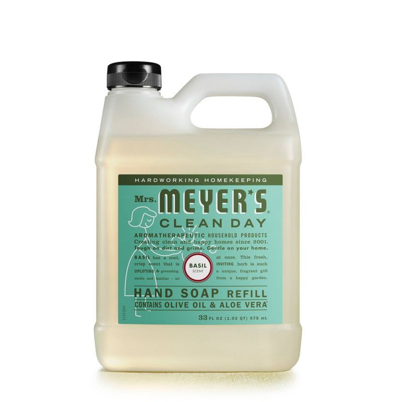 slide 1 of 4, Mrs. Meyer's Clean Day Basil Scented Liquid Hand Soap Refill - 33 fl oz, 33 fl oz