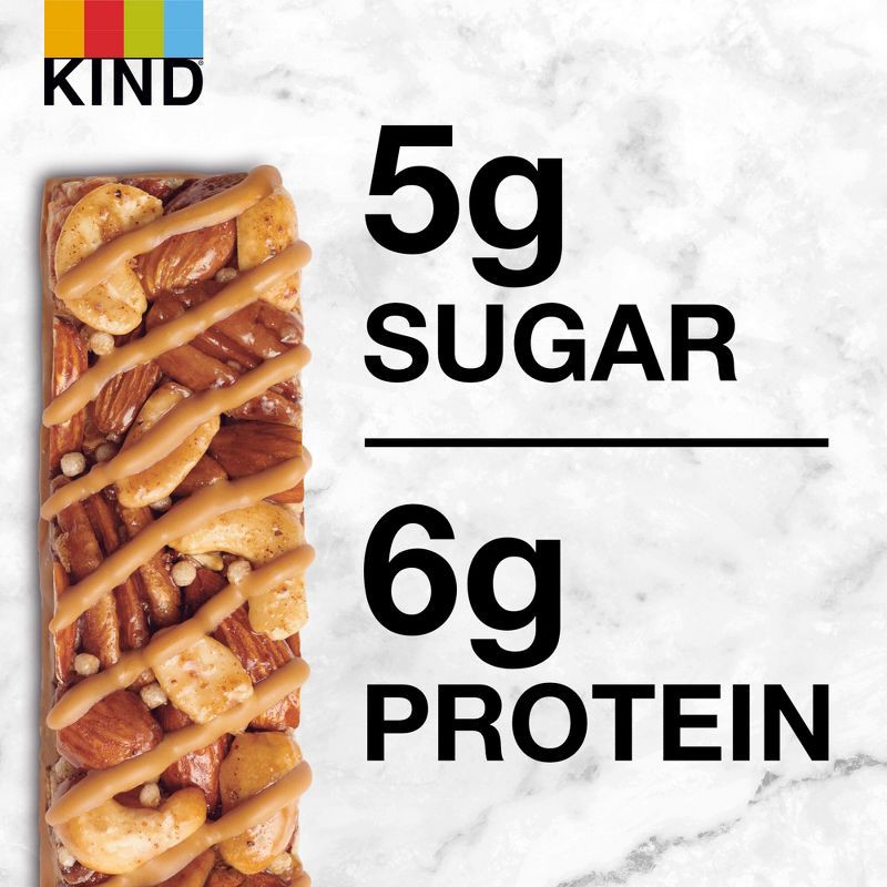 slide 4 of 7, KIND Nut Bars Caramel Almond & Sea Salt Gluten Free Snack Bars - 12ct, 12 ct