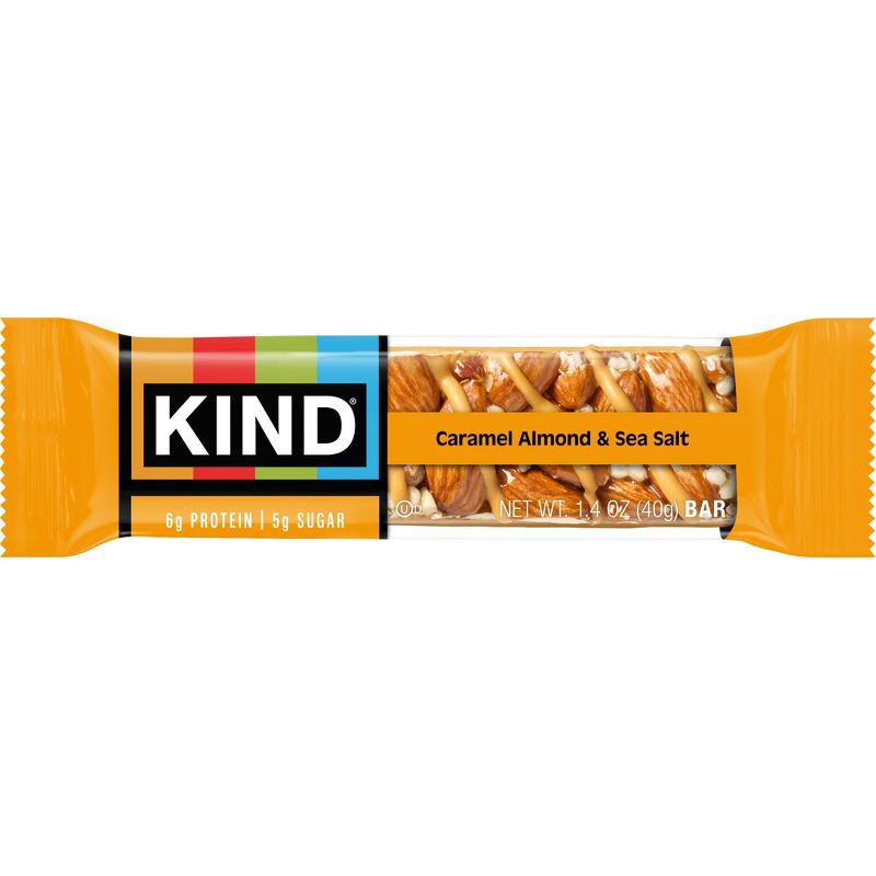 slide 4 of 7, KIND Nut Bars Caramel Almond & Sea Salt Gluten Free Plant-Based Protein Snack Bars - 16.8oz/12ct, 16.8 oz, 12 ct