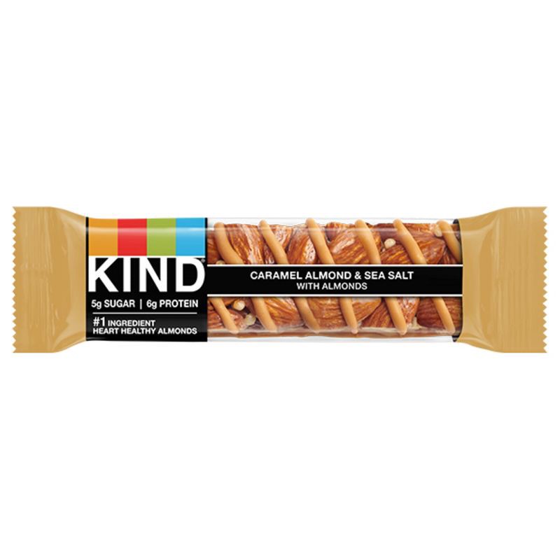 slide 5 of 7, KIND Nut Bars Caramel Almond & Sea Salt Gluten Free Snack Bars - 12ct, 12 ct