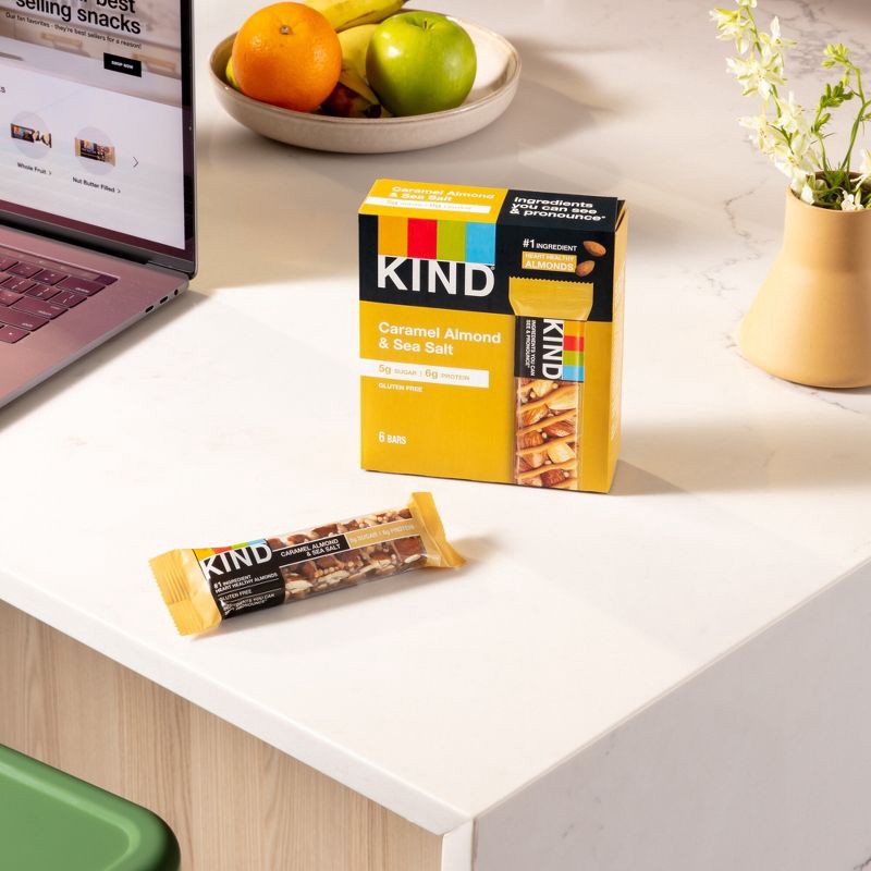slide 7 of 7, KIND Nut Bars Caramel Almond & Sea Salt Gluten Free Plant-Based Protein Snack Bars - 16.8oz/12ct, 16.8 oz, 12 ct