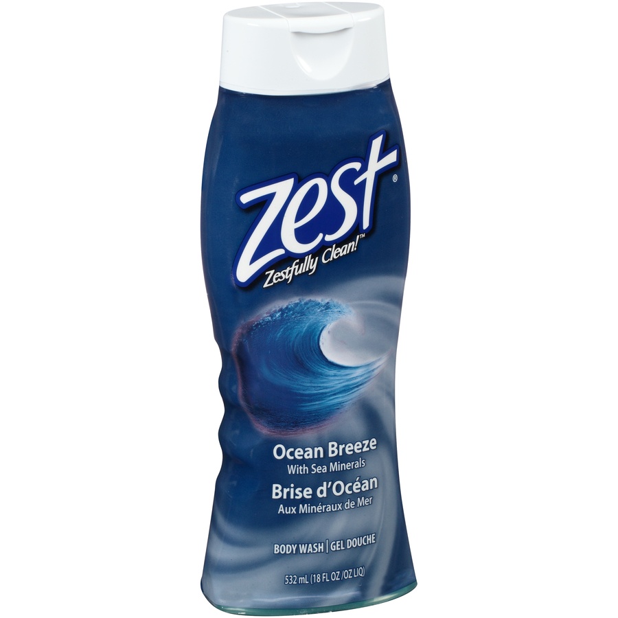 slide 2 of 7, Zest Ocean Breeze Body Wash, 18 fl oz