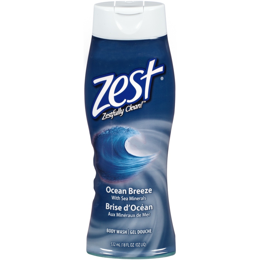 slide 1 of 7, Zest Ocean Breeze Body Wash, 18 fl oz