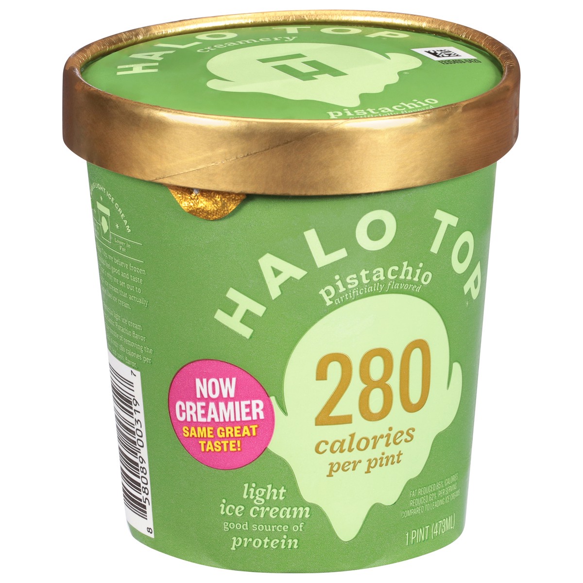 slide 4 of 9, Halo Top Pistachio Light Ice Cream, 16 fl oz