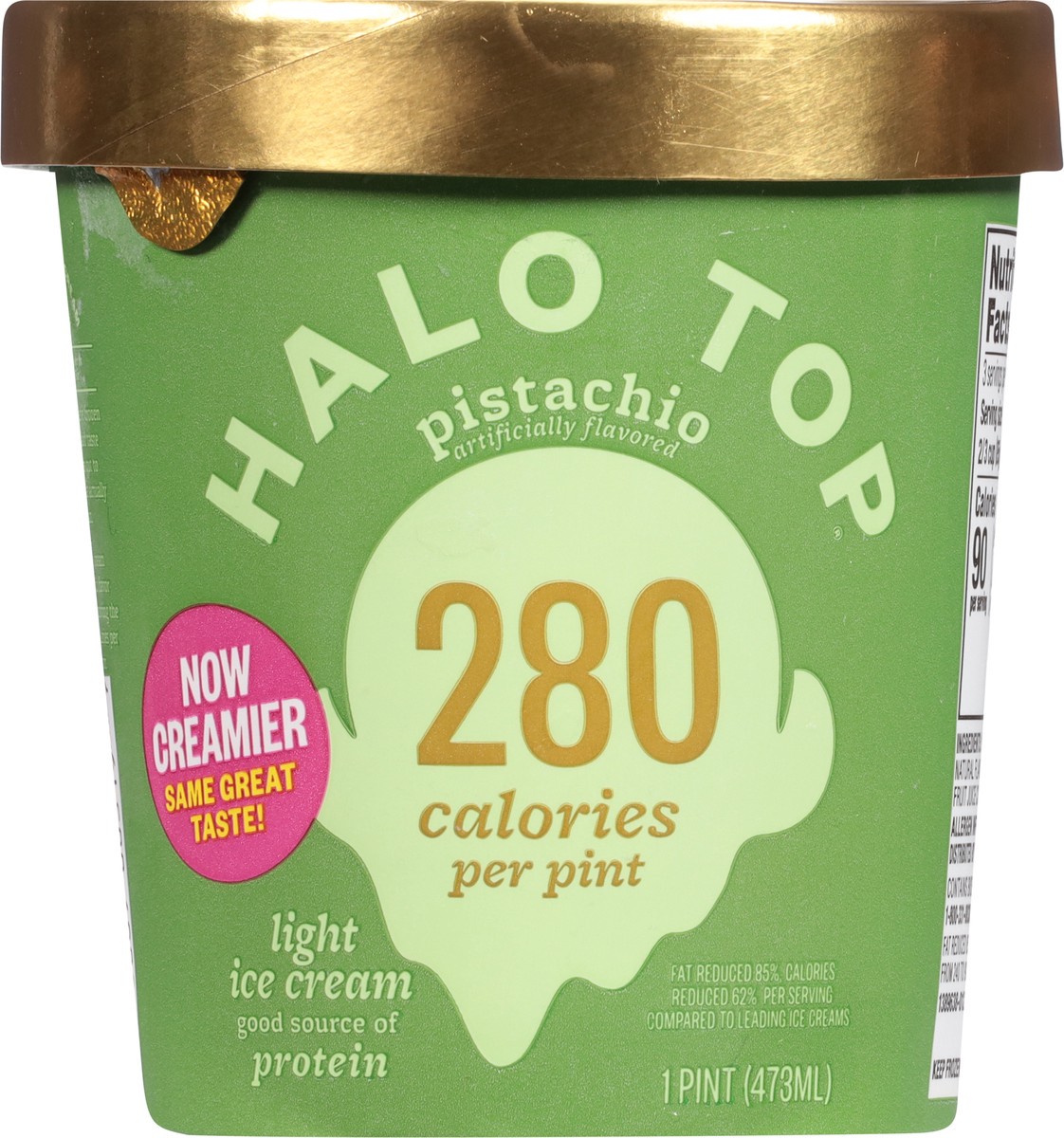 slide 6 of 9, Halo Top Pistachio Light Ice Cream, 16 fl oz