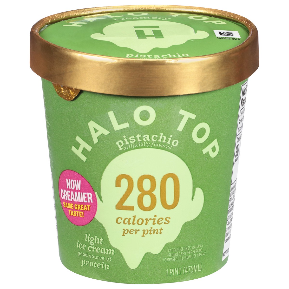 slide 1 of 9, Halo Top Pistachio Light Ice Cream, 16 fl oz