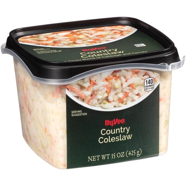 slide 1 of 1, Hy-Vee Country Coleslaw, 15 oz