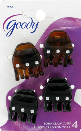 slide 1 of 2, Goody Tora Claw Clips With Jewels, 4 ct