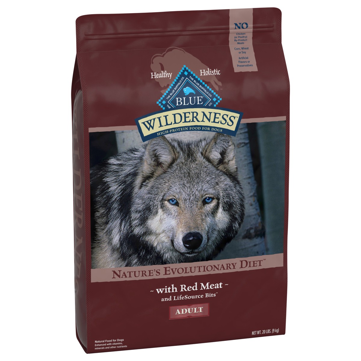 slide 2 of 13, Blue Buffalo Wilderness High Protein, Natural Adult Dry Dog Food, Red Meat 20-lb, 20 lb