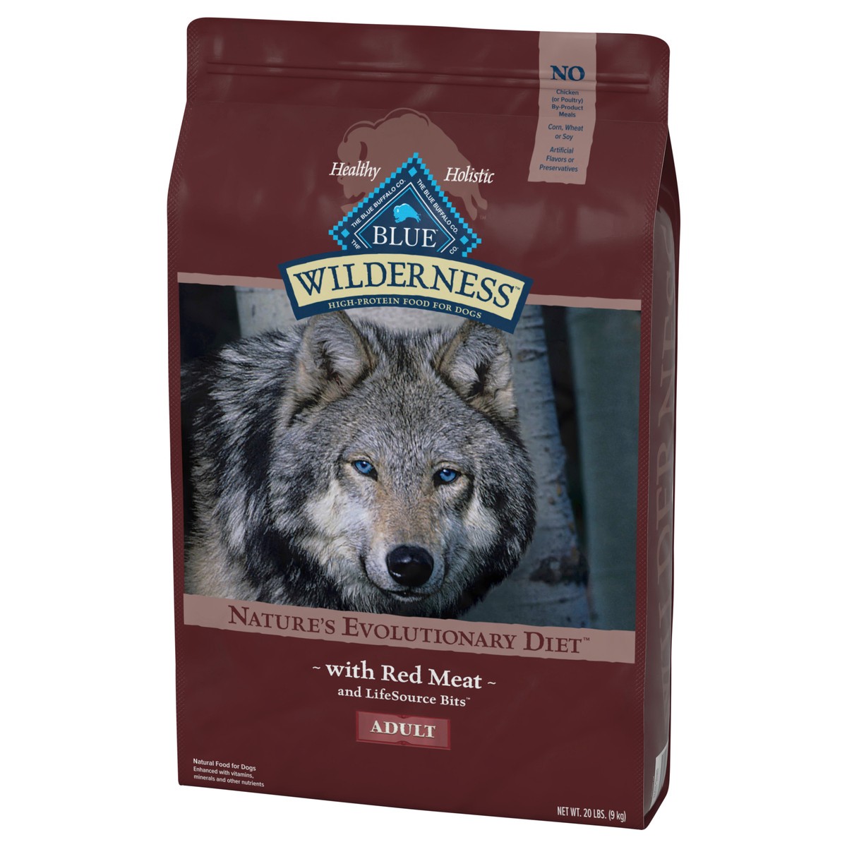 slide 8 of 13, Blue Buffalo Wilderness High Protein, Natural Adult Dry Dog Food, Red Meat 20-lb, 20 lb