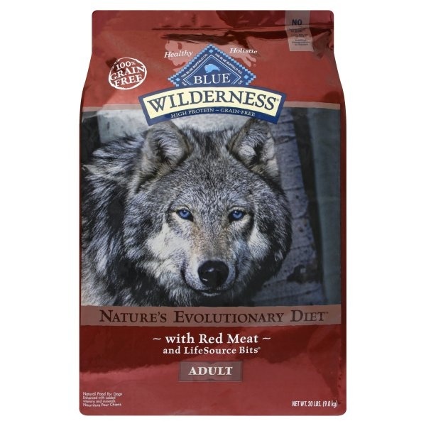 Blue Buffalo Wilderness Adult Dog Food With Red Meat 20 Lb 