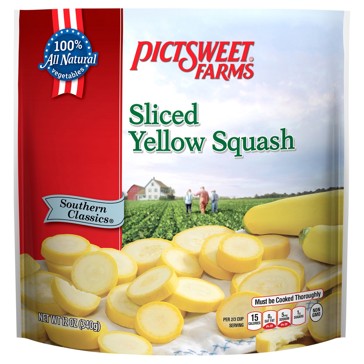 slide 2 of 7, Pictsweet Sliced Squash, 12 oz