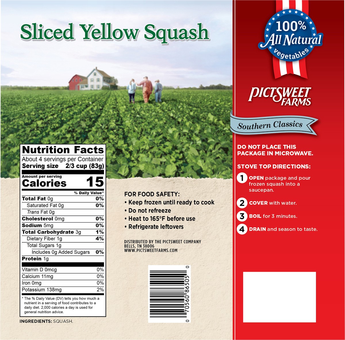 slide 7 of 7, Pictsweet Sliced Squash, 12 oz