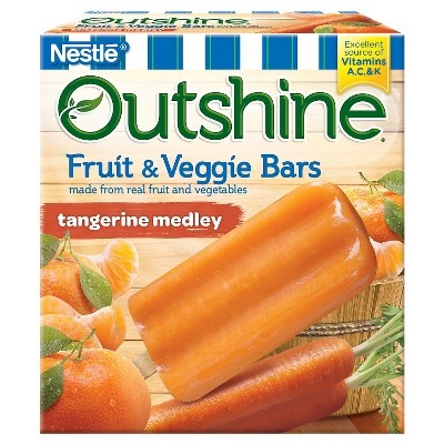 slide 1 of 6, Outshine Tangerine Medley Fruit & Veggie Bars, 6 ct