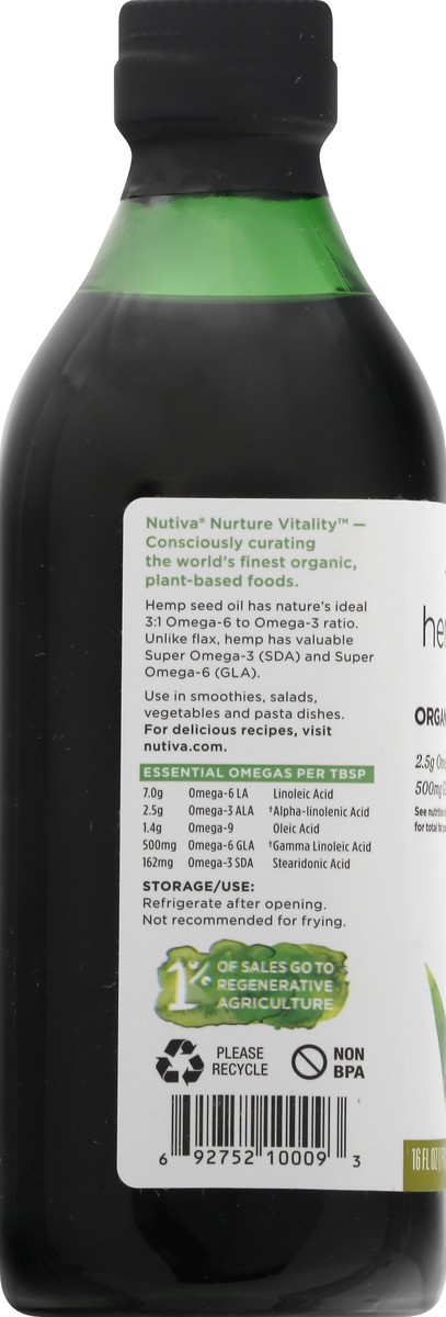 slide 7 of 9, Nutiva Hempseed Oil, 16 fl oz