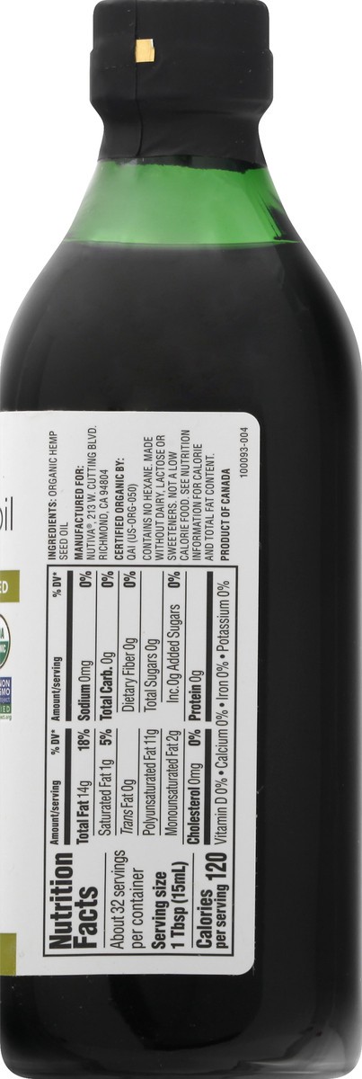 slide 8 of 9, Nutiva Hempseed Oil, 16 fl oz