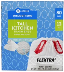 SE Grocers Cotton Scented Flexible Trash Bags 80 Count