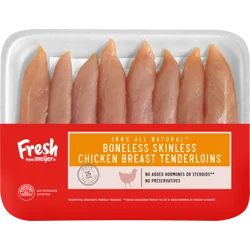 FRESH FROM MEIJER Meijer Boneless Skinless Chicken Breast Tenderloins 100% All Natural